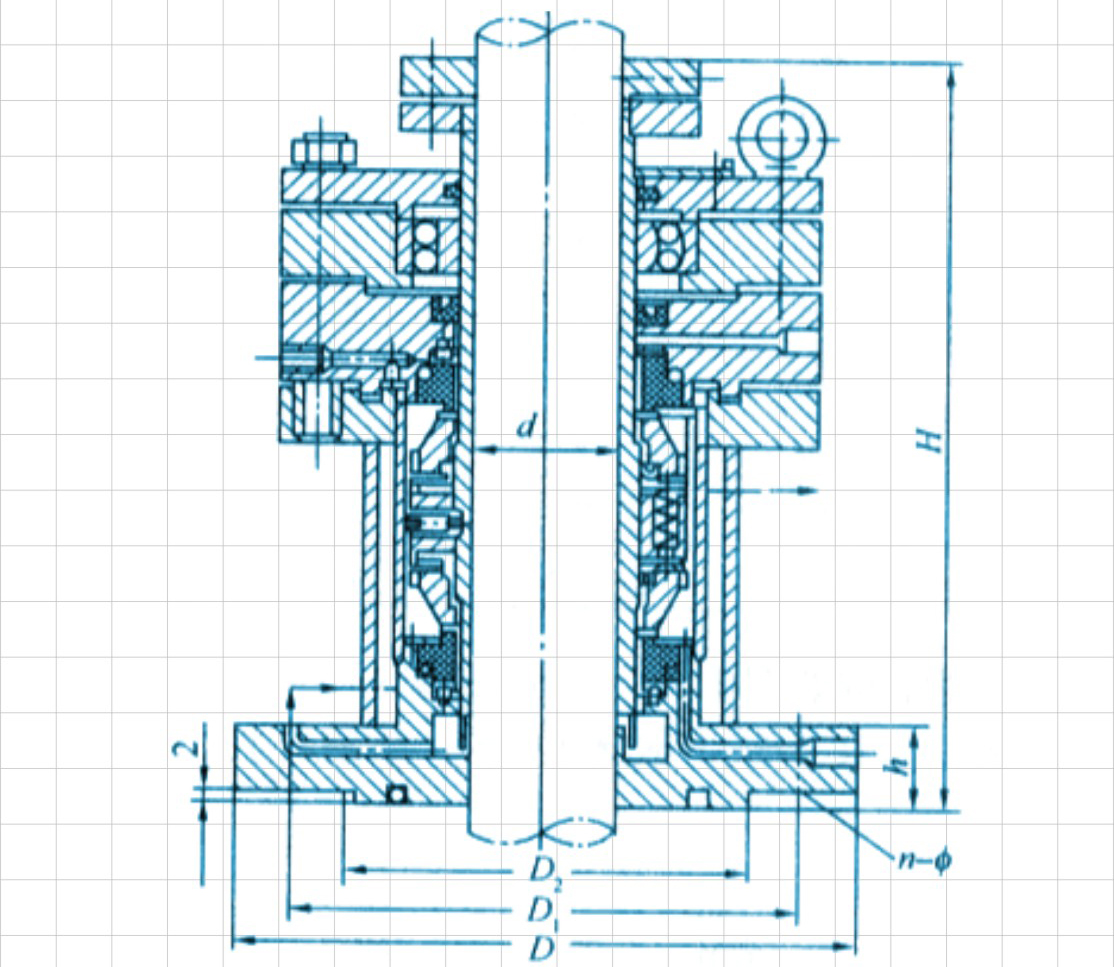 端面彈簧釜用機械密封件結構圖