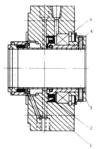 帶有滾動軸承的集裝式機械密封件結(jié)構(gòu)圖