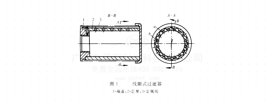 液壓密封件系統的線隙式過濾器結構圖