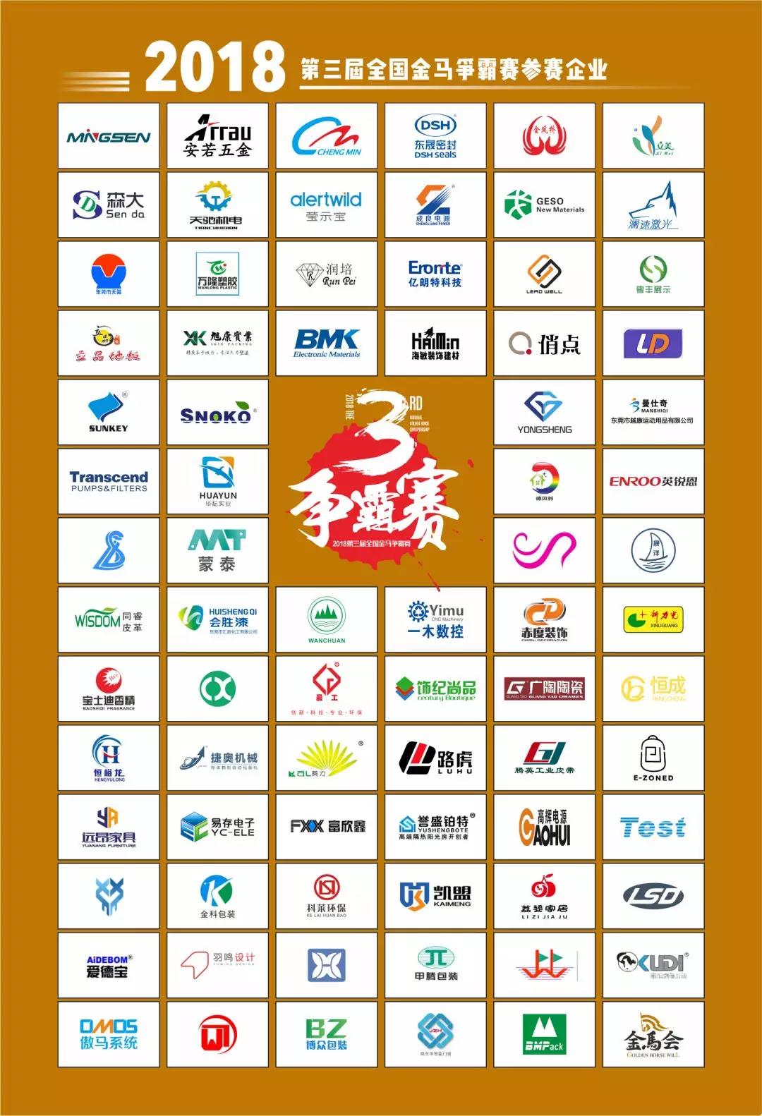 第三屆金馬爭霸賽的87個(gè)企業(yè)LOGO,包含了東晟密封件公司哦