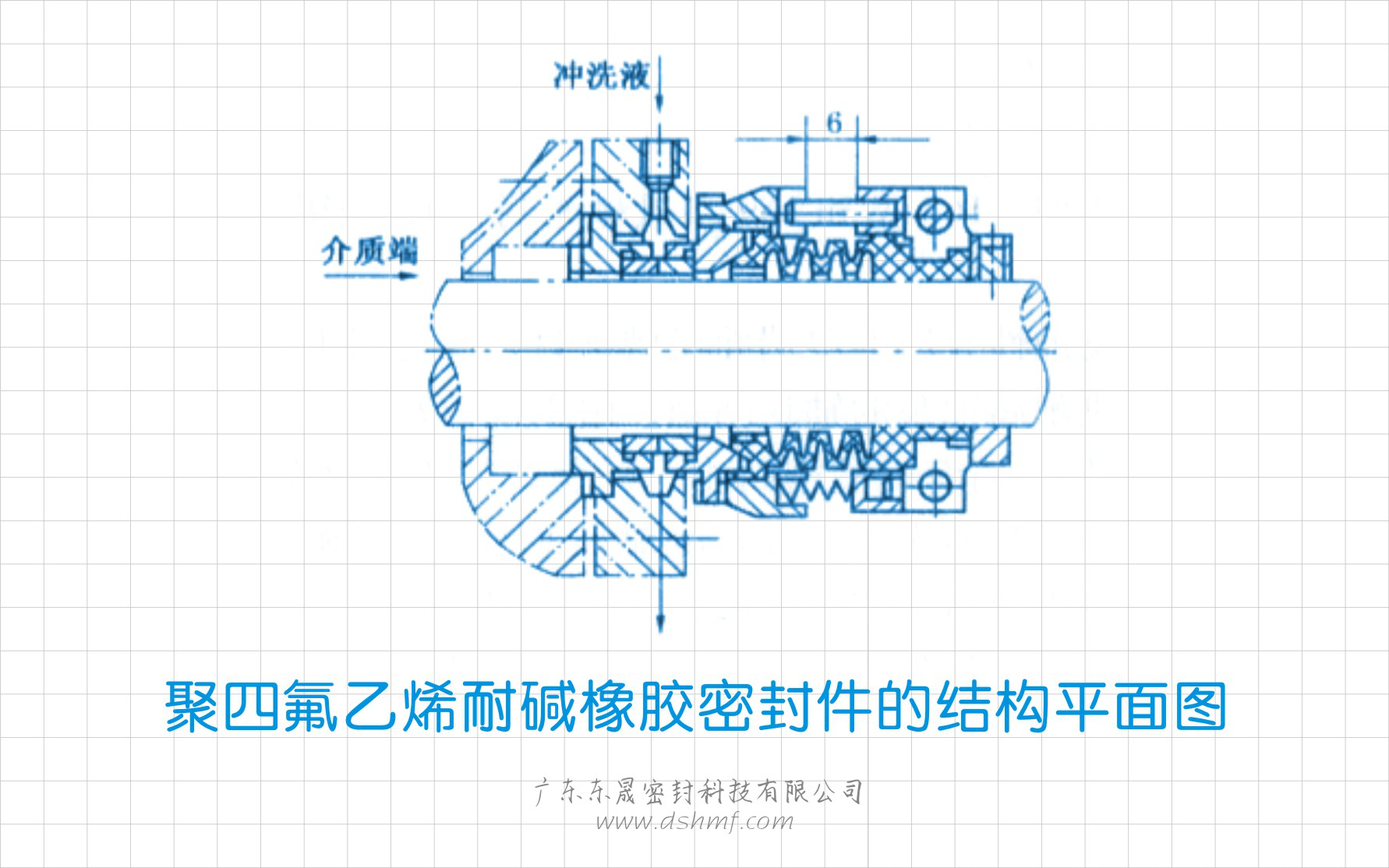 聚四氟乙烯耐堿橡膠油封的結構平面圖