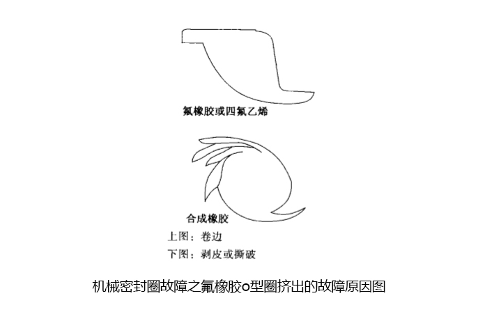 機械密封圈故障之氟橡膠o型圈擠出的故障原因圖