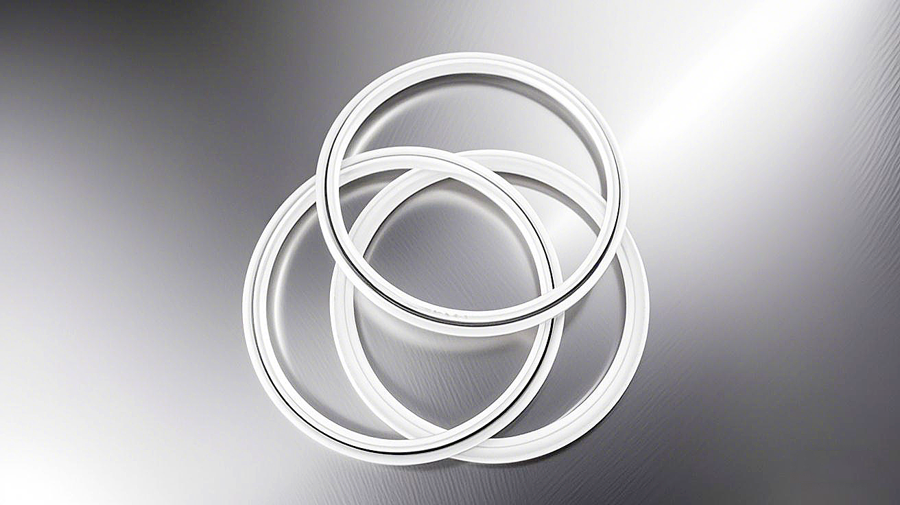 彈簧四氟密封環 - 由四氟（聚四氟乙烯，PTFE） 橡膠制品，用液壓等設備中。