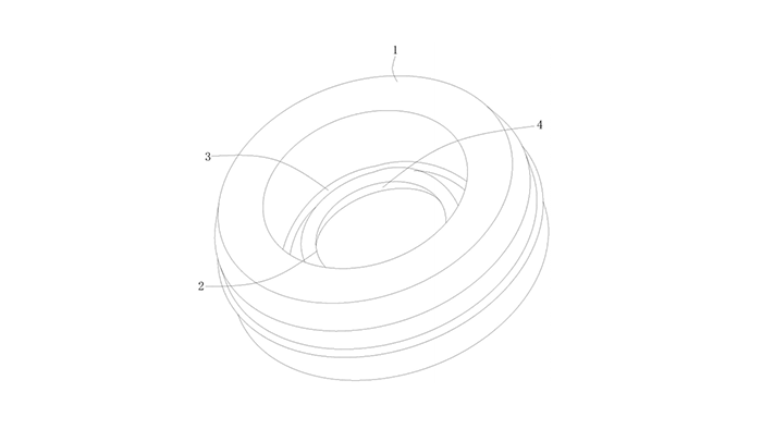 一種耐壓油封件-圖1新型的耐壓油封件的立體圖