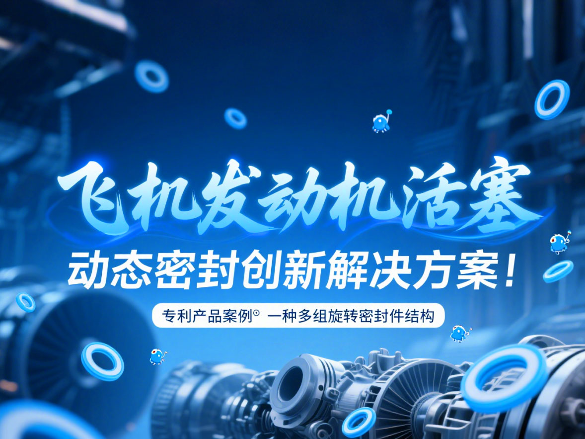 專利產品案例 ? 一種多組旋轉密封件結構：飛機發動機活塞動態密封創新解決方案！